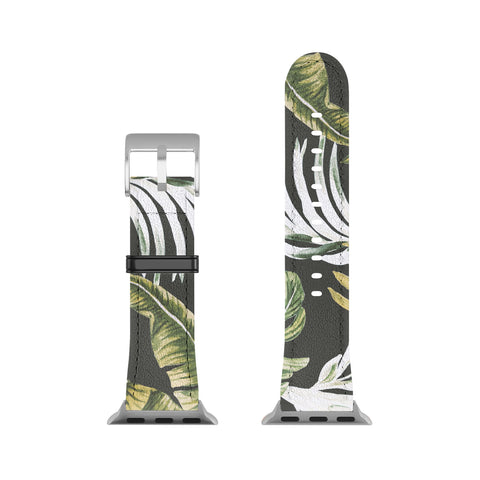 Marta Barragan Camarasa Dark watercolor jungle 1 Apple Watch Band