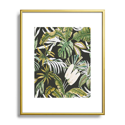 Marta Barragan Camarasa Dark watercolor jungle 1 Metal Framed Art Print