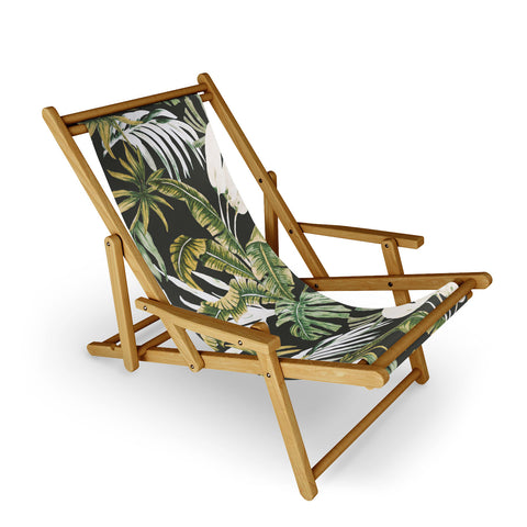 Marta Barragan Camarasa Dark watercolor jungle 1 Sling Chair