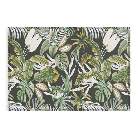 Marta Barragan Camarasa Dark watercolor jungle 1 Outdoor Rug