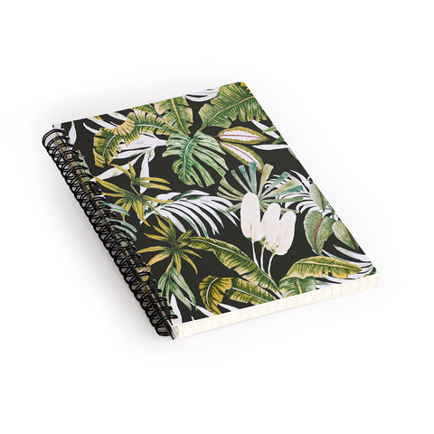 Marta Barragan Camarasa Dark watercolor jungle 1 Spiral Notebook