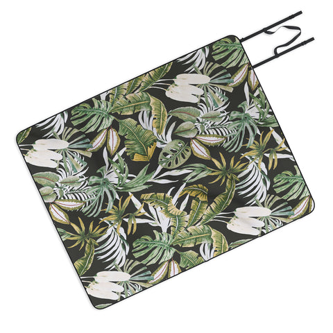Marta Barragan Camarasa Dark watercolor jungle 1 Picnic Blanket