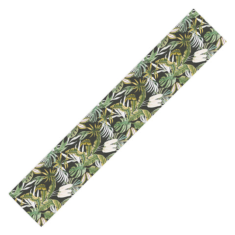 Marta Barragan Camarasa Dark watercolor jungle 1 Table Runner
