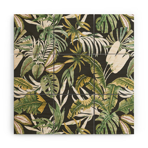 Marta Barragan Camarasa Dark watercolor jungle 1 Wood Wall Mural