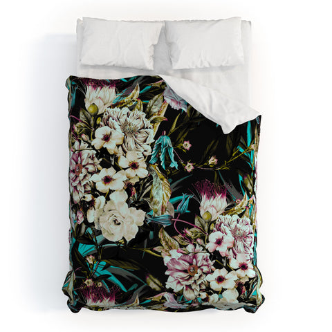 Marta Barragan Camarasa Dark wild floral 01 Duvet Cover