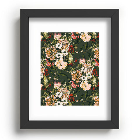 Marta Barragan Camarasa Dark wild floral 03 Recessed Framing Rectangle