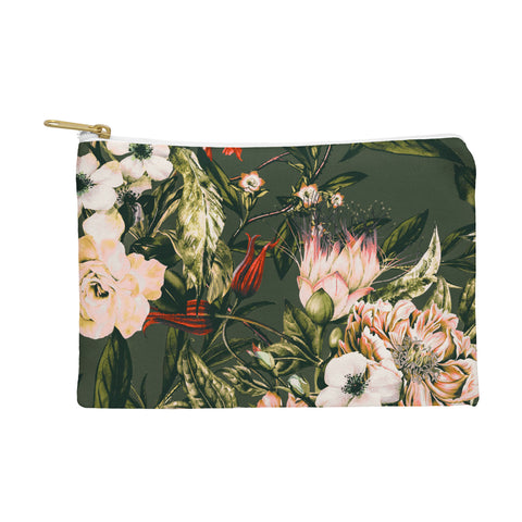 Marta Barragan Camarasa Dark wild floral 03 Pouch