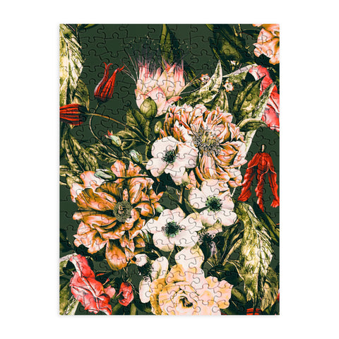 Marta Barragan Camarasa Dark wild floral 03 Puzzle
