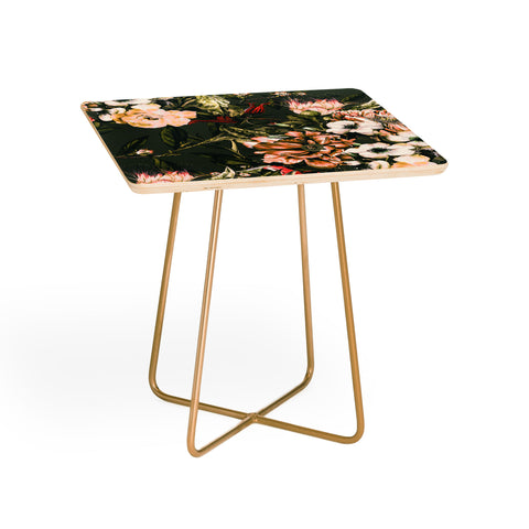 Marta Barragan Camarasa Dark wild floral 03 Side Table
