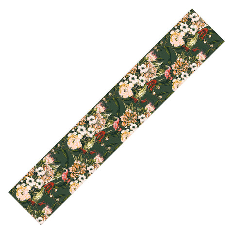 Marta Barragan Camarasa Dark wild floral 03 Table Runner