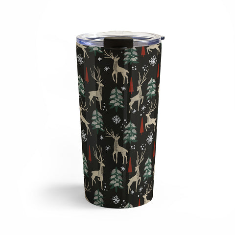 Marta Barragan Camarasa Deer in the snowy night Travel Mug