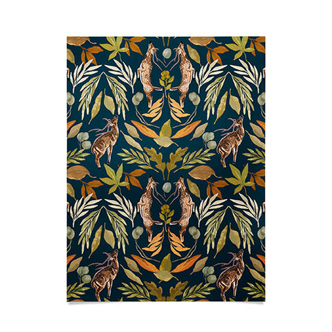 Marta Barragan Camarasa Deer in the wild forest D4 Poster