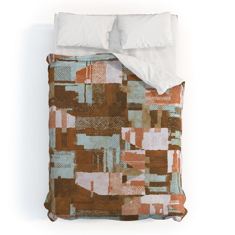 Marta Barragan Camarasa Desert textile cutout pattern Duvet Cover