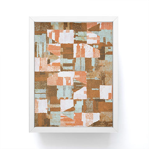Marta Barragan Camarasa Desert textile cutout pattern Framed Mini Art Print