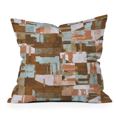 Marta Barragan Camarasa Desert textile cutout pattern Throw Pillow