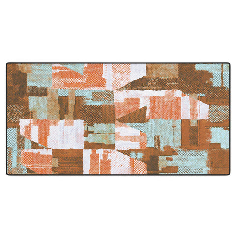 Marta Barragan Camarasa Desert textile cutout pattern Desk Mat