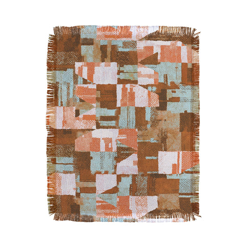 Marta Barragan Camarasa Desert textile cutout pattern Throw Blanket