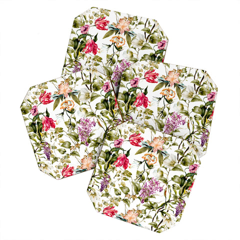 Marta Barragan Camarasa detailed botanical garden Coaster Set