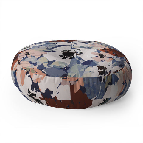 Marta Barragan Camarasa Distorted garden tiles 3M Floor Pillow Round