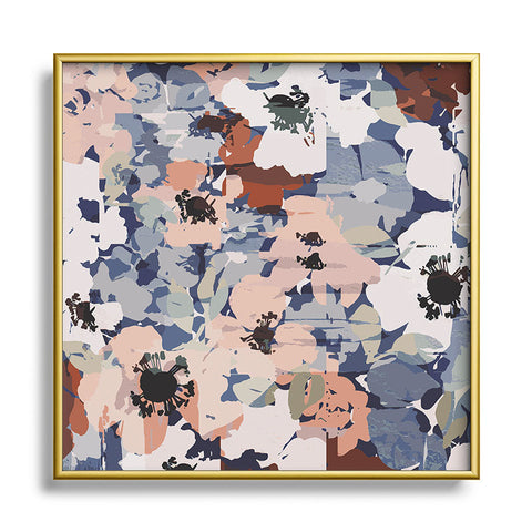 Marta Barragan Camarasa Distorted garden tiles 3M Square Metal Framed Art Print