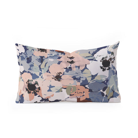 Marta Barragan Camarasa Distorted garden tiles 3M Oblong Throw Pillow