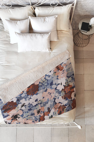 Marta Barragan Camarasa Distorted garden tiles 3M Fleece Throw Blanket