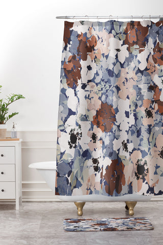 Marta Barragan Camarasa Distorted garden tiles 3M Shower Curtain And Mat