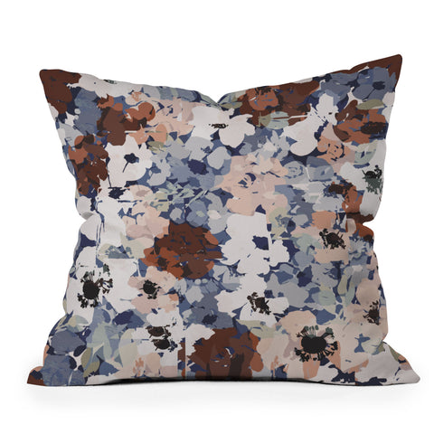 Marta Barragan Camarasa Distorted garden tiles 3M Throw Pillow