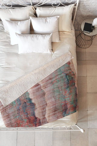 Marta Barragan Camarasa Distressed native style A Fleece Throw Blanket