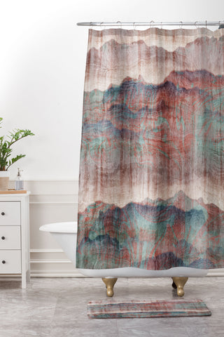 Marta Barragan Camarasa Distressed native style A Shower Curtain And Mat