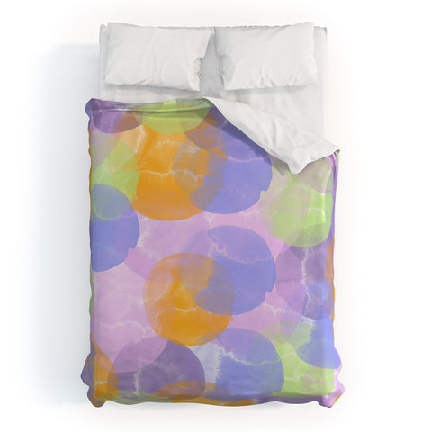 Marta Barragan Camarasa Dots summer colors A Duvet Cover