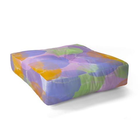 Marta Barragan Camarasa Dots summer colors A Floor Pillow Square