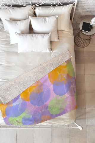 Marta Barragan Camarasa Dots summer colors A Fleece Throw Blanket