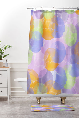 Marta Barragan Camarasa Dots summer colors A Shower Curtain And Mat