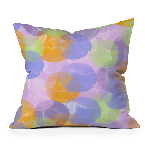 Marta Barragan Camarasa Dots summer colors A Throw Pillow