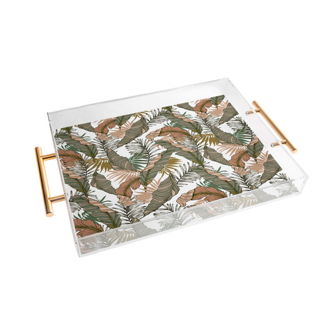 Marta Barragan Camarasa Drawing of wild tropical jungle I Acrylic Tray