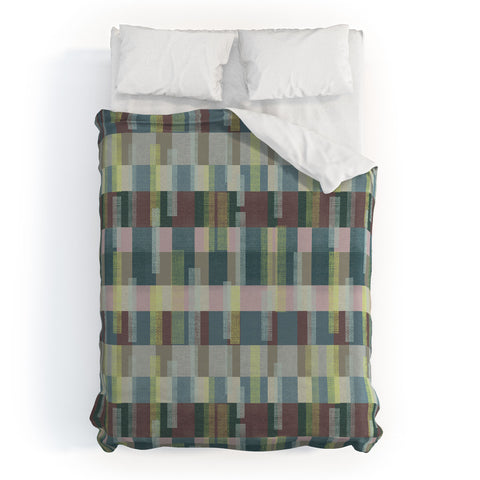 Marta Barragan Camarasa Dynamic Linear Blocks Duvet Cover