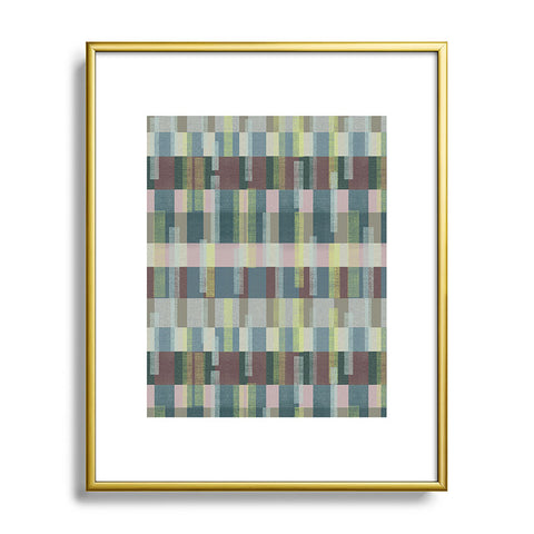 Marta Barragan Camarasa Dynamic Linear Blocks Metal Framed Art Print