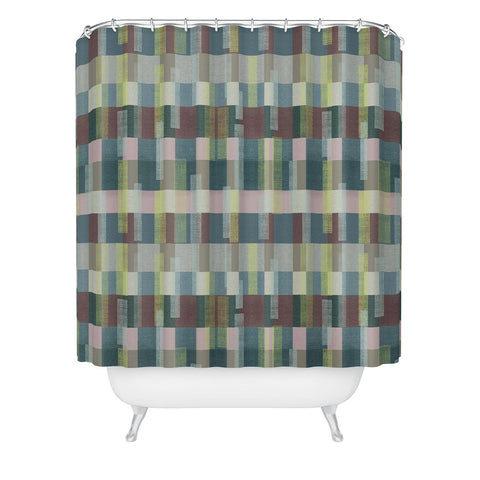 Marta Barragan Camarasa Dynamic Linear Blocks Shower Curtain