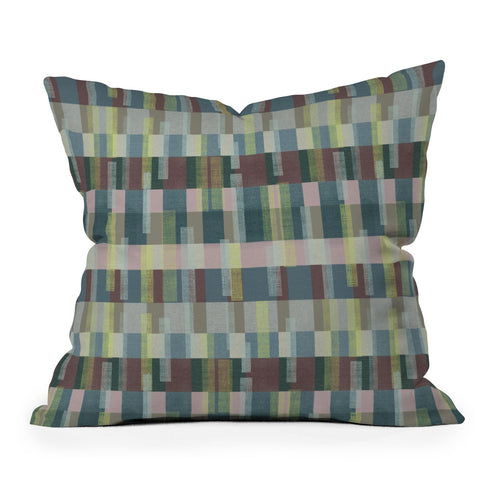 Marta Barragan Camarasa Dynamic Linear Blocks Outdoor Throw Pillow