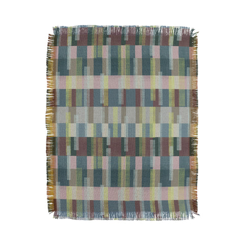 Marta Barragan Camarasa Dynamic Linear Blocks Throw Blanket
