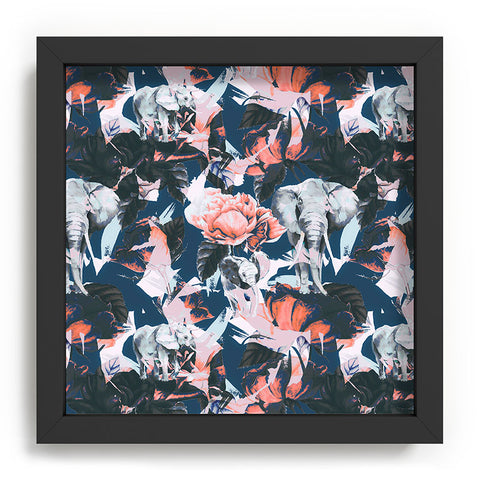 Marta Barragan Camarasa Elephants in the rose bushes I Recessed Framing Square