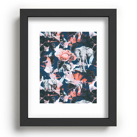 Marta Barragan Camarasa Elephants in the rose bushes I Recessed Framing Rectangle
