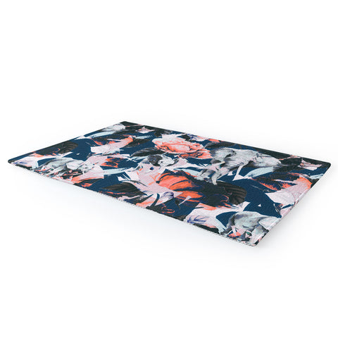 Marta Barragan Camarasa Elephants in the rose bushes I Area Rug