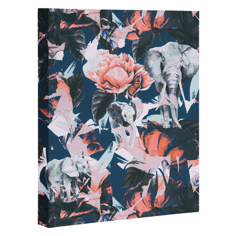 Marta Barragan Camarasa Elephants in the rose bushes I Art Canvas