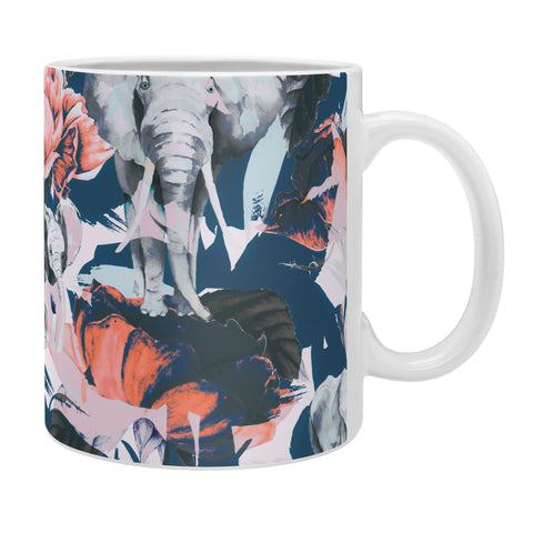 Marta Barragan Camarasa Elephants in the rose bushes I Coffee Mug