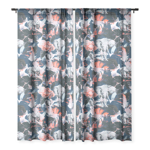 Marta Barragan Camarasa Elephants in the rose bushes I Sheer Non Repeat