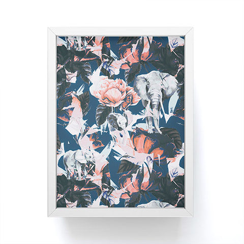 Marta Barragan Camarasa Elephants in the rose bushes I Framed Mini Art Print