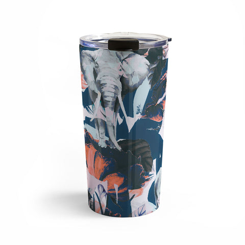 Marta Barragan Camarasa Elephants in the rose bushes I Travel Mug