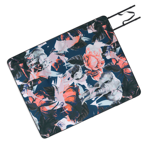 Marta Barragan Camarasa Elephants in the rose bushes I Picnic Blanket